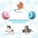 Bola Automática Anda Gira Mexe Sozinha P/ Gato Cachorro Pets