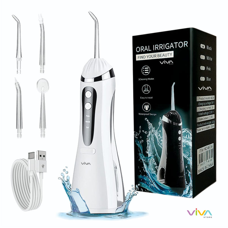 O Irrigador Oral Super Premium Recarregável | Limpeza Profunda Onde a Escova e o Fio Dental Não Alcançam