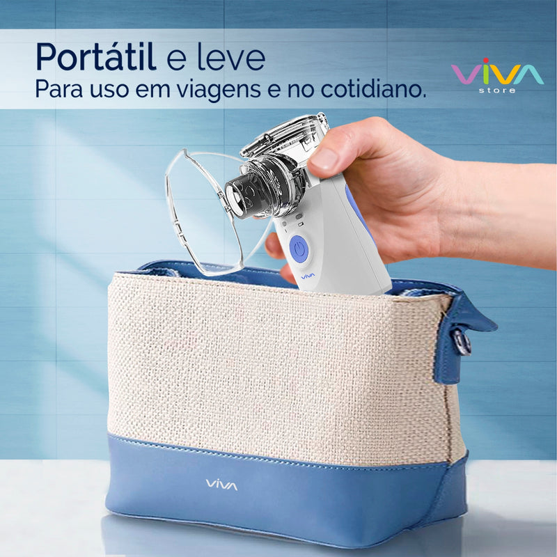 Novo Inalador Nebulizador Ultrassônico Portátil Mesh | O Alívio Rápido e Silencioso Que a Sua Família Merece