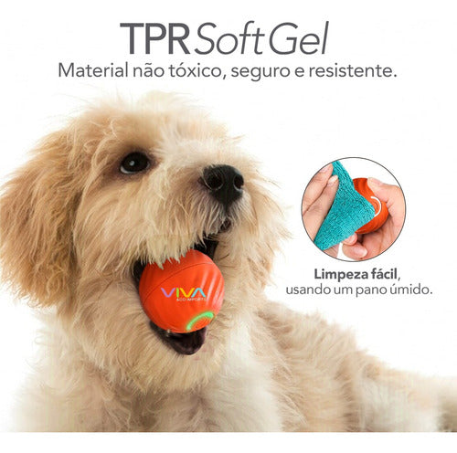 Bola Inteligente Anda Gira Mexe Sozinha Pets Gatos Cachorros