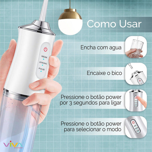 Jato D`água Limpador De Próteses e Higiene Bucal | A Solução Ideal para Quem Usa Aparelhos, Dentaduras ou Próteses